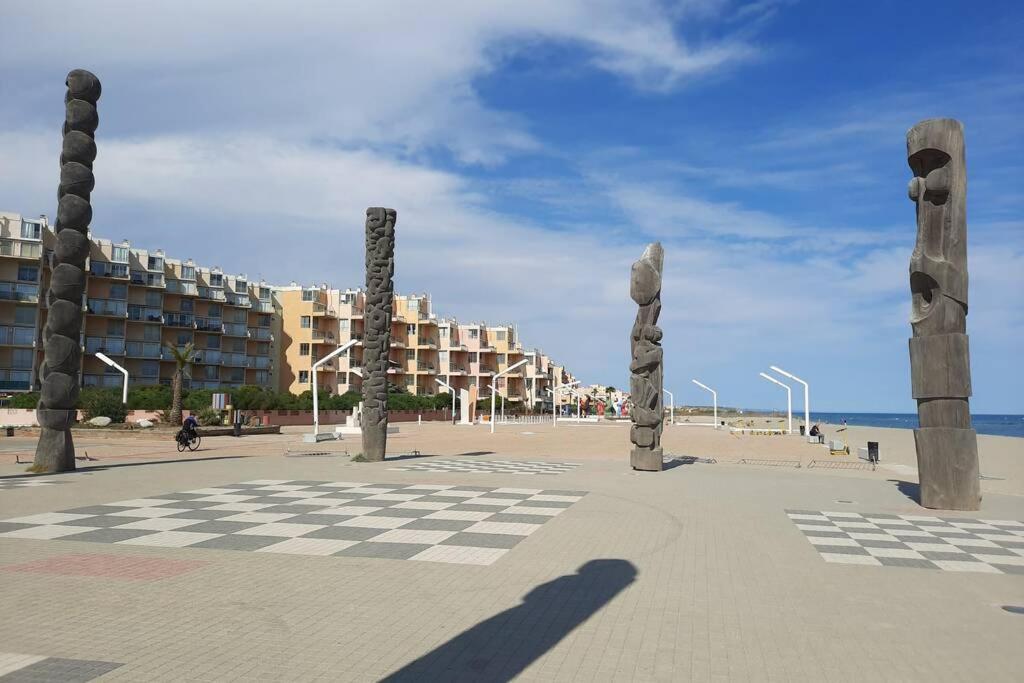 Appartement Vue Mer, Acces Direct Plage, Parking Privatif Ле Баркарес Экстерьер фото