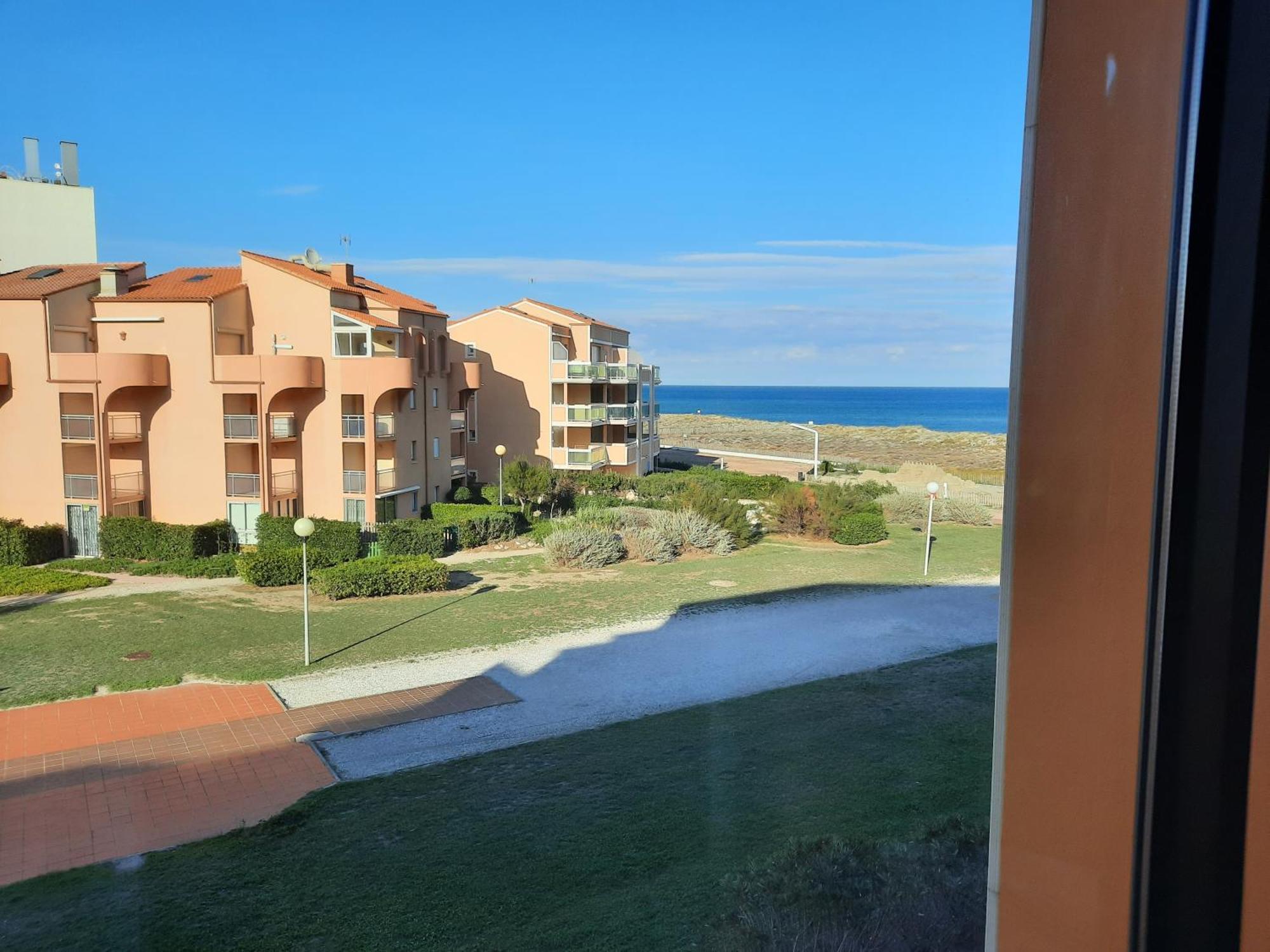 Appartement Vue Mer, Acces Direct Plage, Parking Privatif Ле Баркарес Экстерьер фото